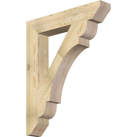 Ekena Millwork Olympic Slat Rough Sawn Bracket, Douglas Fir, 6"W x 36"D x 44"H BKT06X36X44OLY06RDF